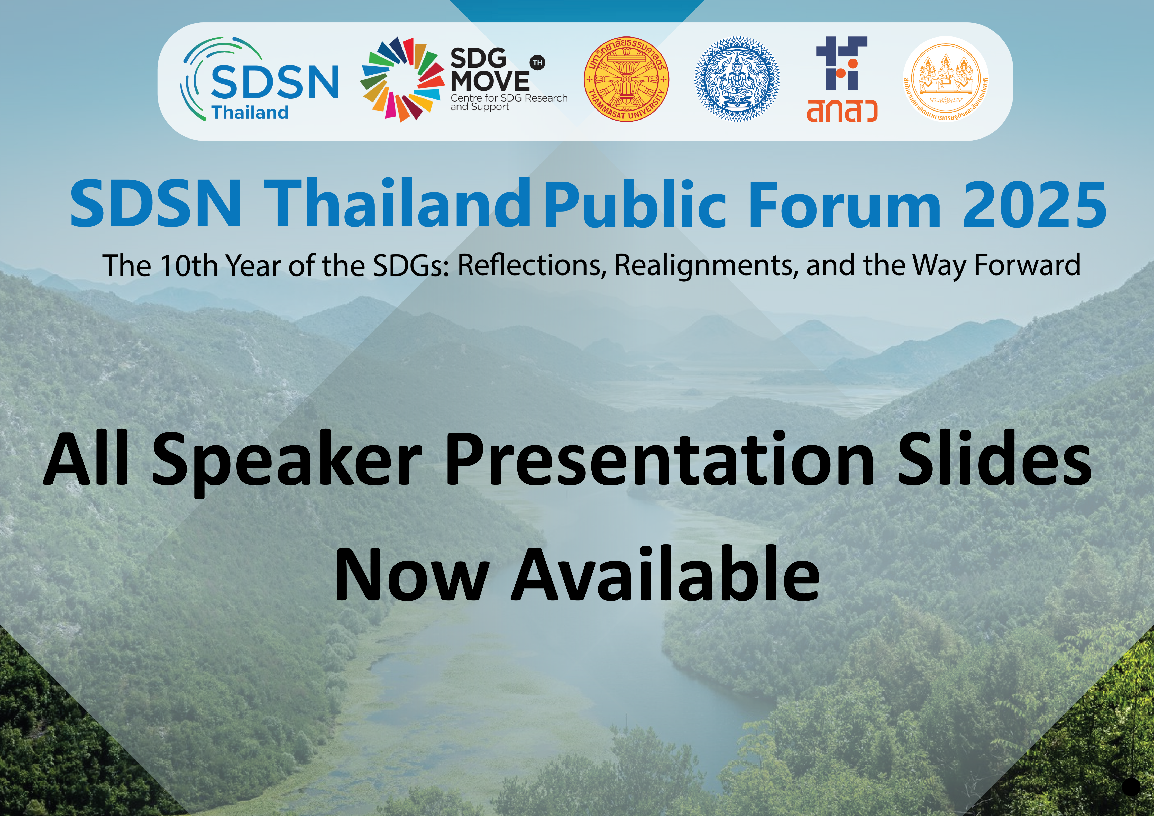 SDSN Thailand Public Forum 2025: All Speaker Presentation Slides Now Available SDSN Thailand Public Forum 2025: All Speaker Presentation Slides Now Available