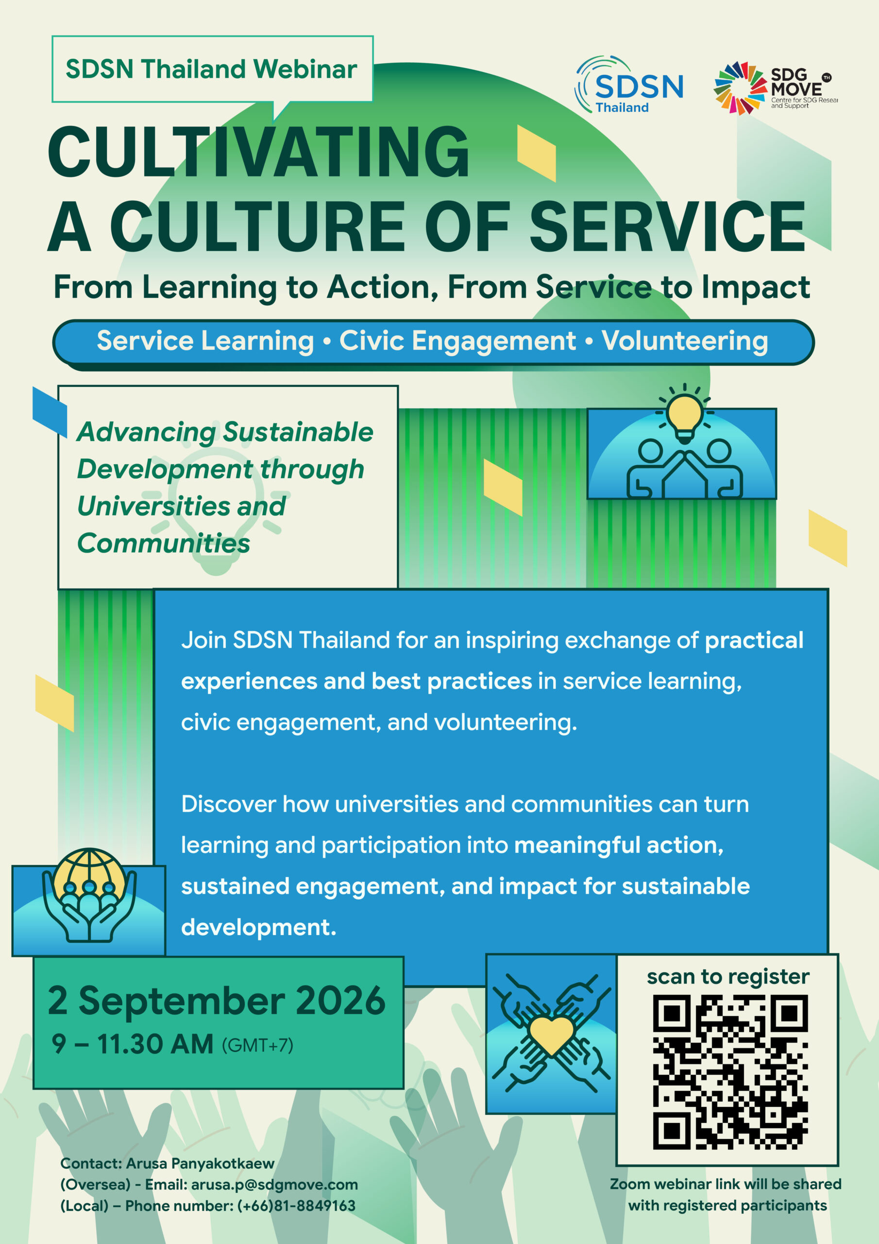 SDSN Thailand Webinar Series 2026: Cultivating a Culture of Service SDSN Thailand Webinar Series 2026: Cultivating a Culture of Service